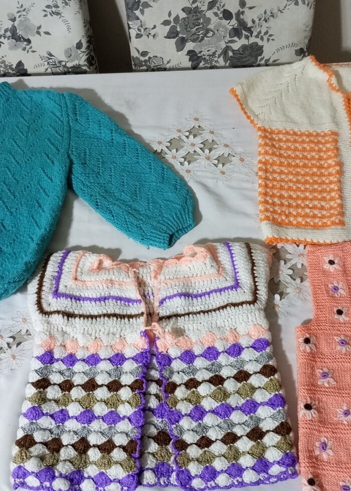 El emeği örgü yelek ,ceket  - Görsel 2