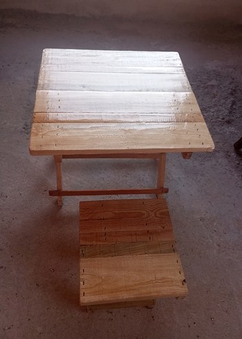 Koyu Kahverengi Ahşap  Masa ve Sandalyeleri - Görsel 2