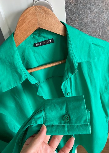 Zara Oversize Yeşil Gömlek