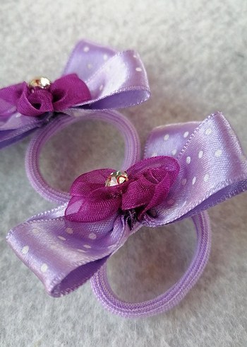 Accessorize Mor Çiçekli Fiyonklu Çocuk Toka