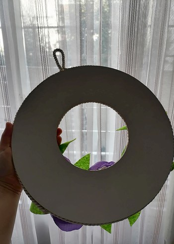 Mor Çiçekli Hoşgeldiniz Kapı Süsü - Görsel 2