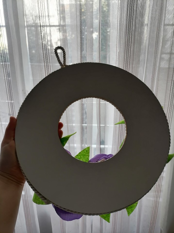 Mor Çiçekli Hoşgeldiniz Kapı Süsü - Görsel 2