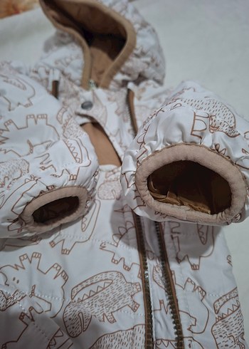 Kapüşonlu Bebek Kış Tulumu, Fermuarlı - Görsel 8