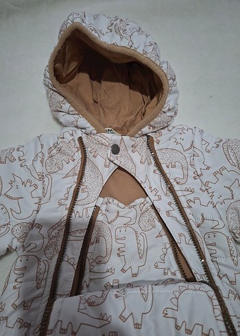 Kapüşonlu Bebek Kış Tulumu, Fermuarlı - Görsel 6