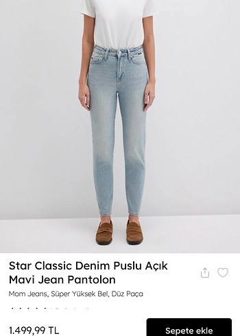 Mavi Jeans Star Classic Denim Açık Mavi Mom Jean Pantolon
