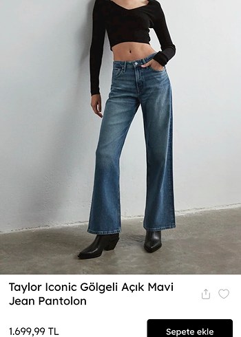 Taylor Iconic Gölgeli Açık Mavi Jean Pantolon