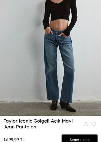27 Beden Taylor Iconic Gölgeli Açık Mavi Jean Pantolon
