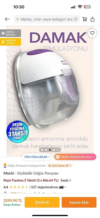 Mochi süt sağma makinesi