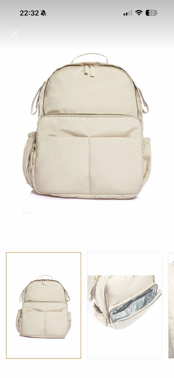 MYADA Krem Jumbo Bebek Bakım Sırt Çantası - Görsel 2