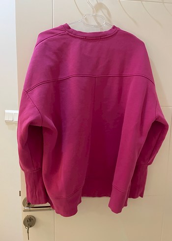 Kadın Pembe Oversize Sweatshirt - Görsel 3