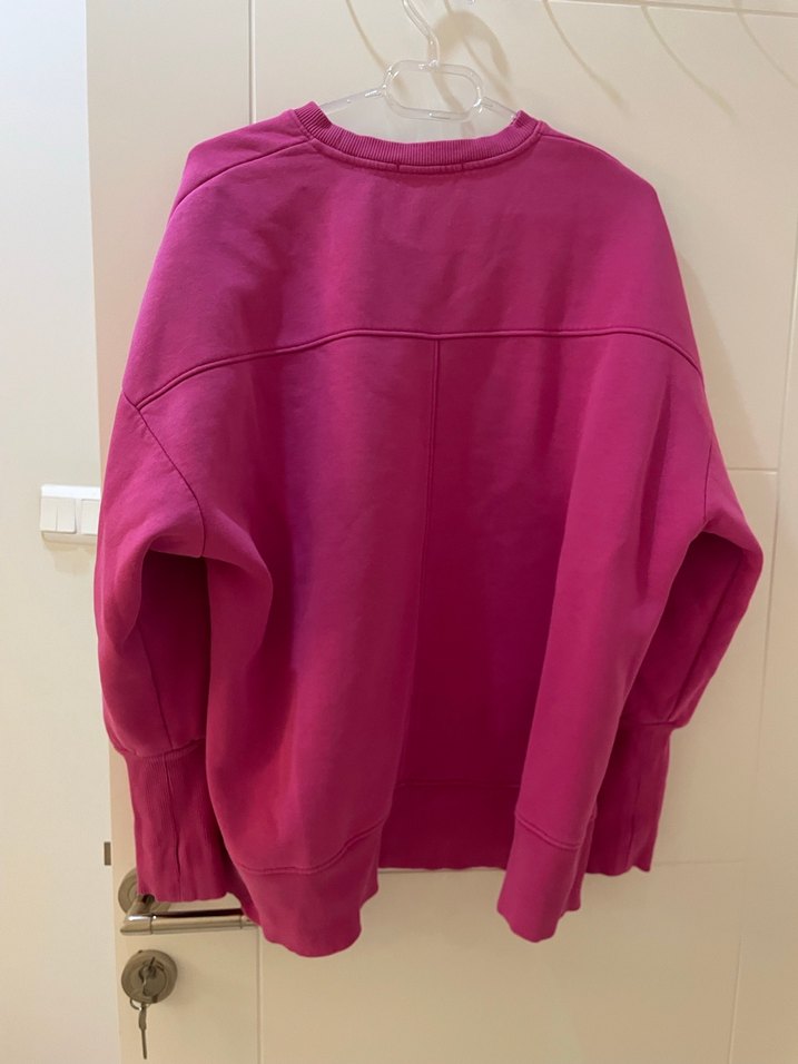 Kadın Pembe Oversize Sweatshirt - Görsel 3