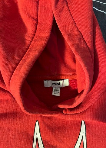 unisex Çocuk Kırmızı Kapüşonlu Sweatshirt - Görsel 2