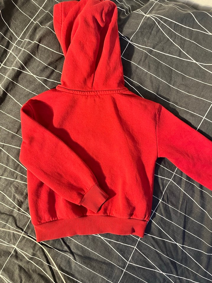 unisex Çocuk Kırmızı Kapüşonlu Sweatshirt - Görsel 3