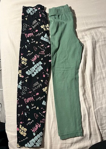 Kız Çocuk Elastik Bel Pamuklu Tayt - Görsel 3