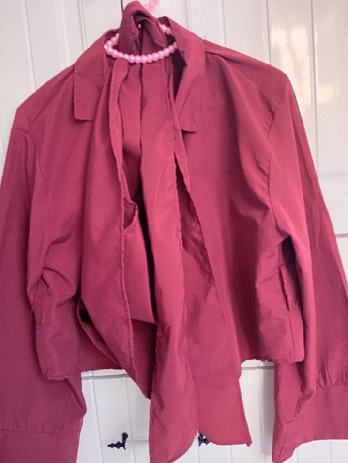 Bordo bağlamalı Kadın Gömlek - Görsel 2