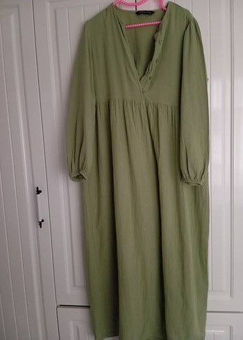 Düğmeli V Yaka müslim Kadın Gömlek - Görsel 3