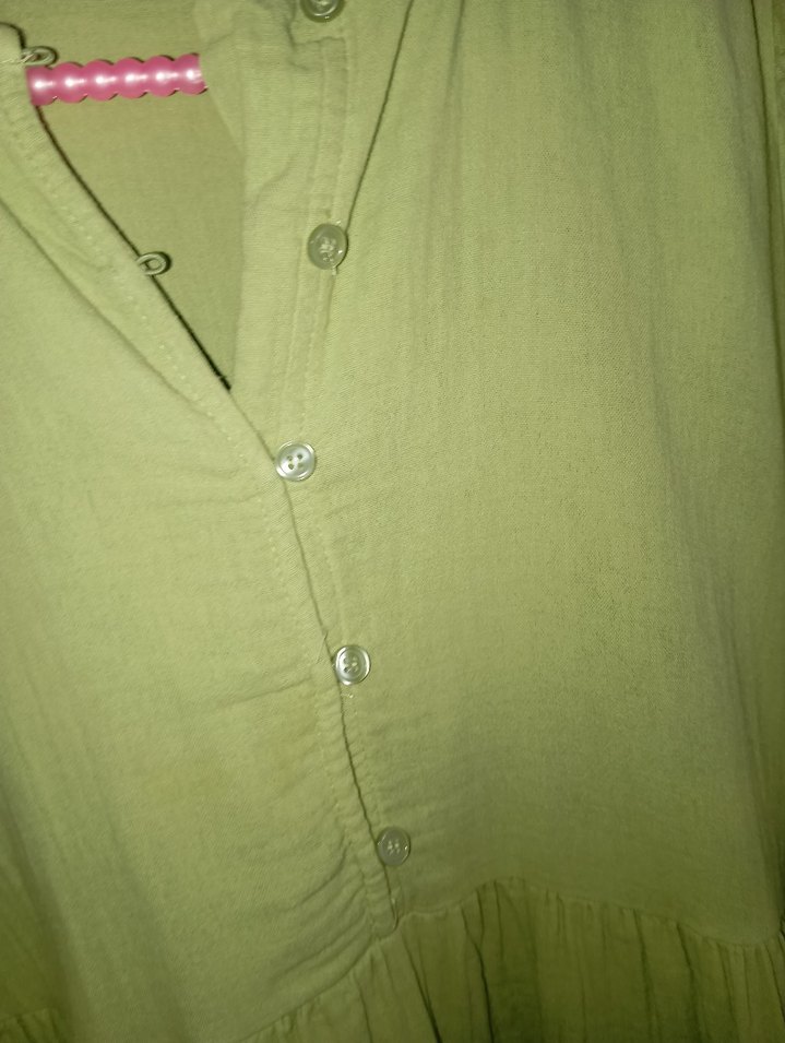 Düğmeli V Yaka müslim Kadın Gömlek - Görsel 2