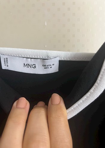 Mango Mango Siyah V Yaka İnce Askılı Atlet