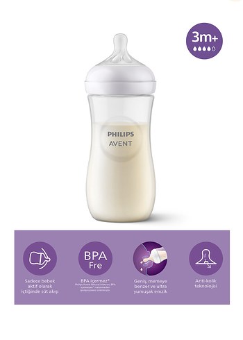 +3 ay 330 ml Bebek Biberon - Görsel 2