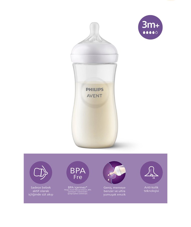 +3 ay 330 ml Bebek Biberon - Görsel 2