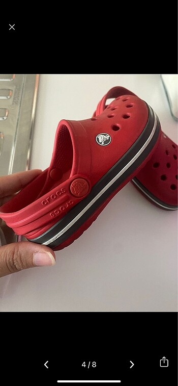 23 Beden kırmızı Renk Crocs terlik