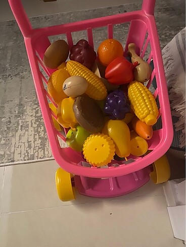 Beden Renk Niloya market arabası ve sebze meyveler
