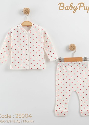 Beyaz Bebek Örme Pamuklu Takım - Görsel 3