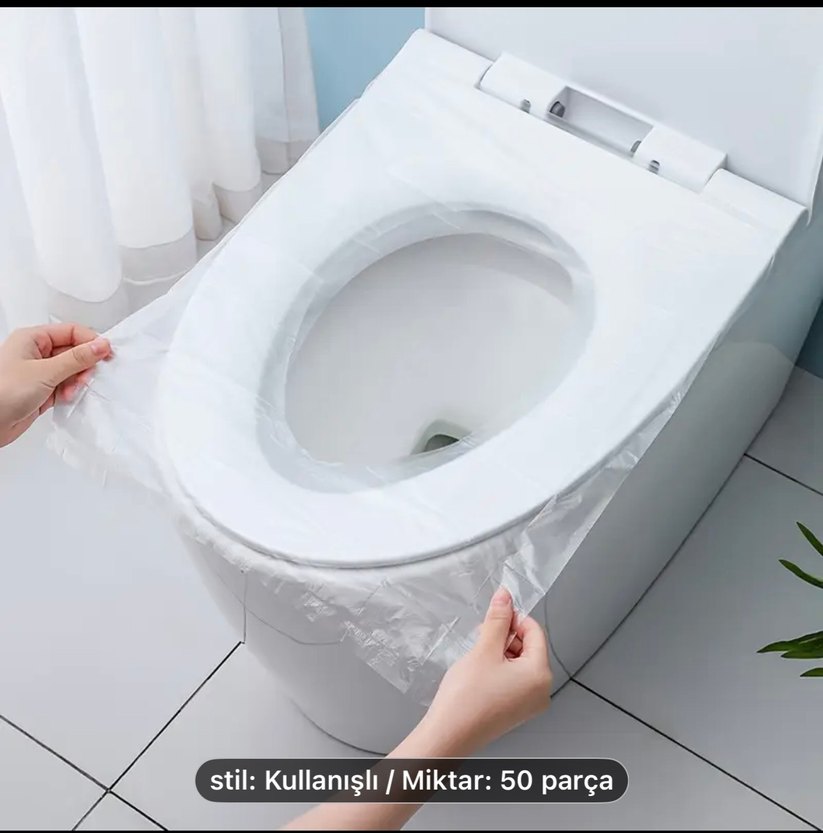 50 Parça Seyahat Tuvalet Klozet Kapağı - Görsel 3