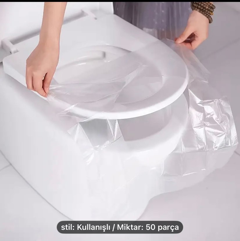50 Parça Seyahat Tuvalet Klozet Kapağı - Görsel 2