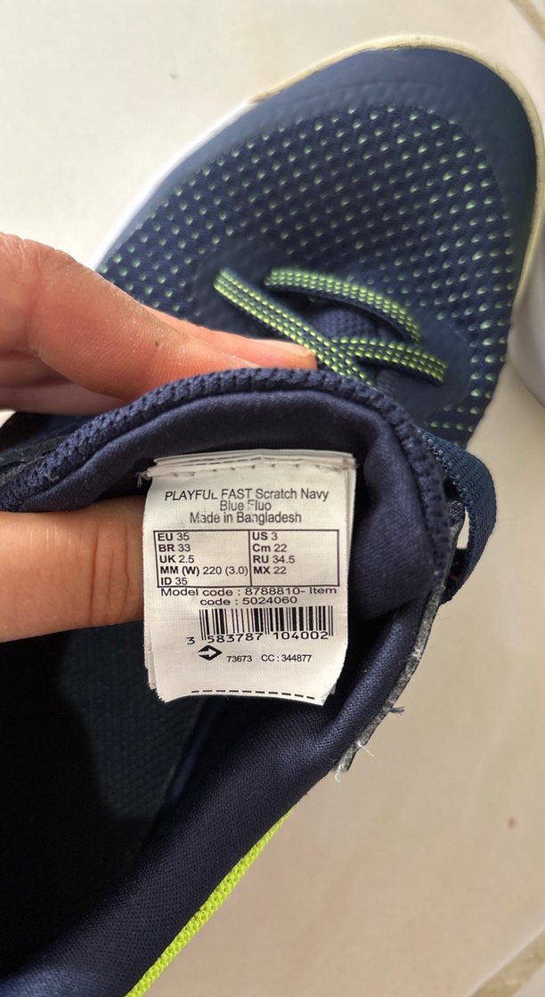 Erkek Çocuk Mavi Cırtlı Spor Ayakkabı - Görsel 4