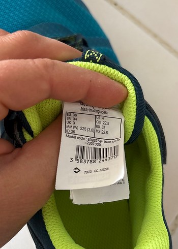 Çocuk Mavi Spor Ayakkabı Velcro Bantlı - Görsel 4