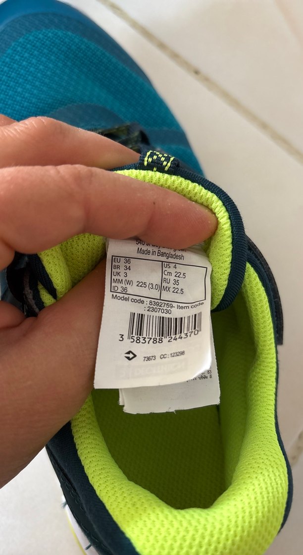 Çocuk Mavi Spor Ayakkabı Velcro Bantlı - Görsel 4