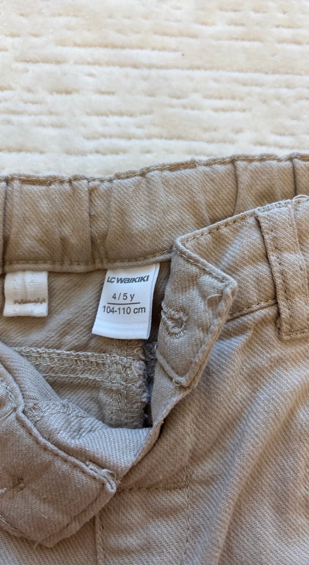 Bej Erkek Çocuk Keten Pantolon - Görsel 3