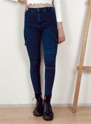 Diğer Mavi kargo pantalon
