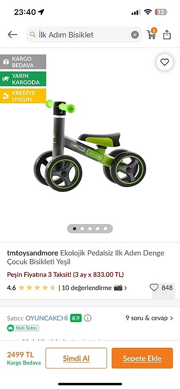 İlk adım denge bisikleti