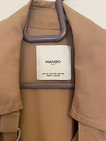 xs Beden camel Renk Mango trençkot