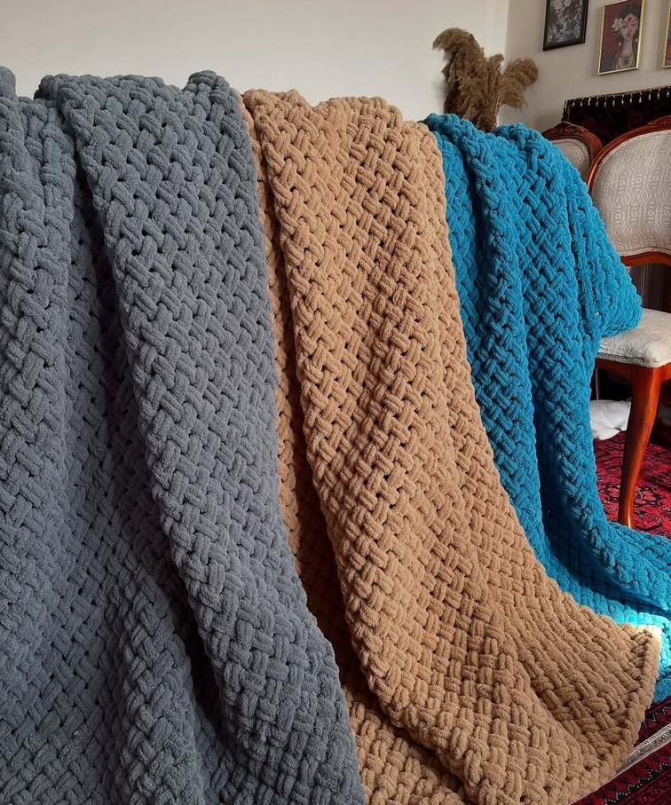 PUFFY Örgü Çocuk Battaniyesi - Görsel 3