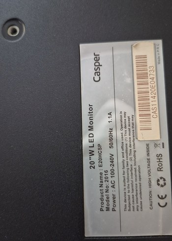 Casper Siyah Monitör - Görsel 3