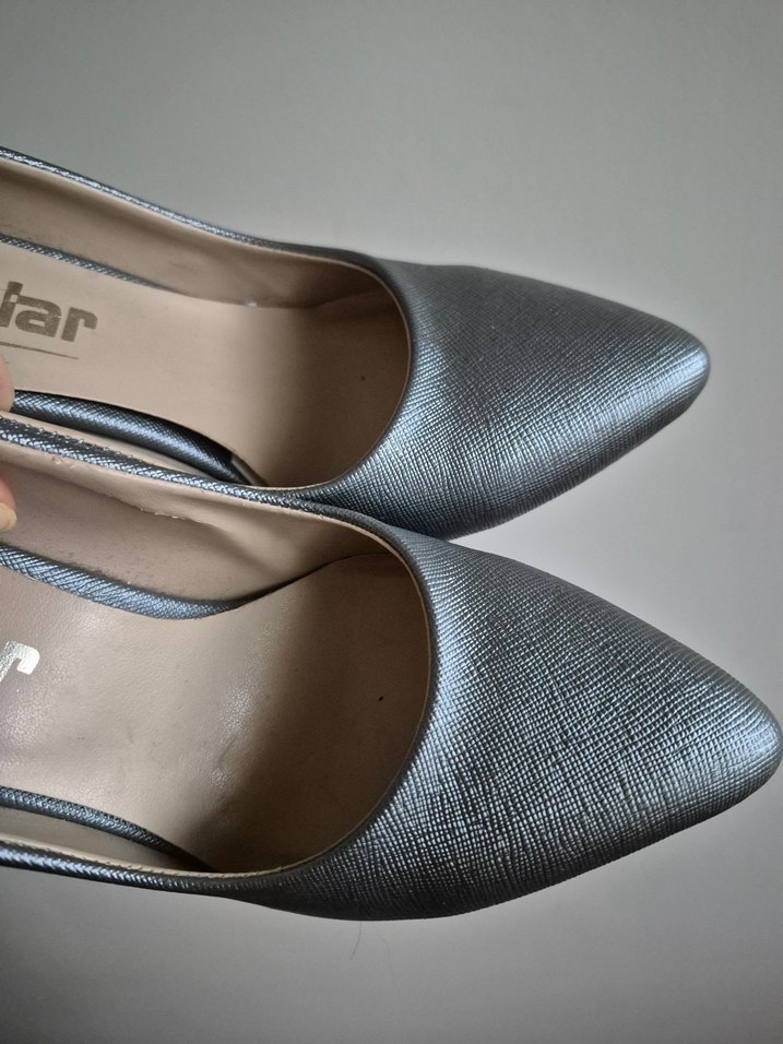 Klasik Topuklu Silver Ayakkabı - Görsel 5