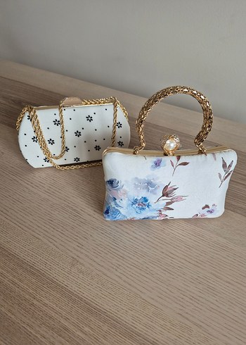 İnci Detaylı Çiçek Desenli Bohem Kadın Çanta - Görsel 4