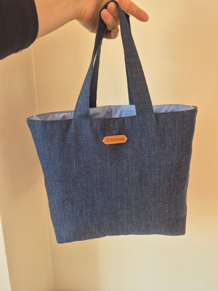 Kot Kumaş Fermuarlı Makyaj Çantası - Görsel 5