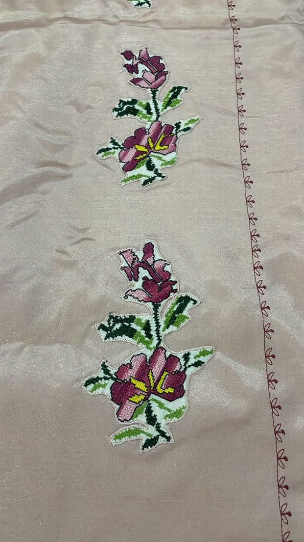 Çeyizlik Pembe Nakışlı Seccade - Görsel 3