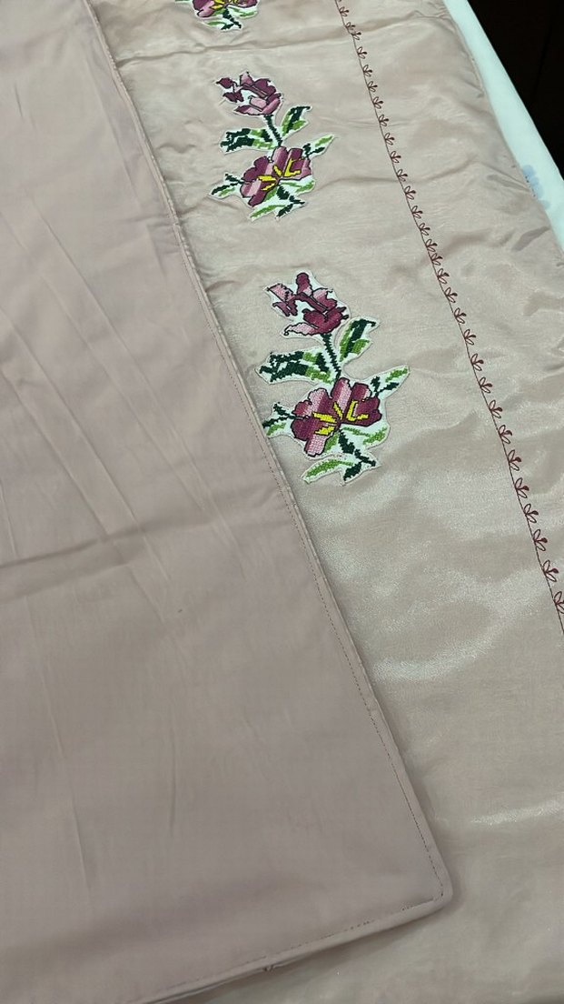 Çeyizlik Pembe Nakışlı Seccade - Görsel 4