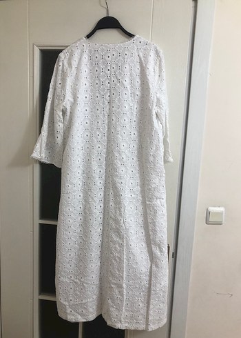 Güpürlü Nakışlı Bohem Midi Kadın Elbise - Görsel 4