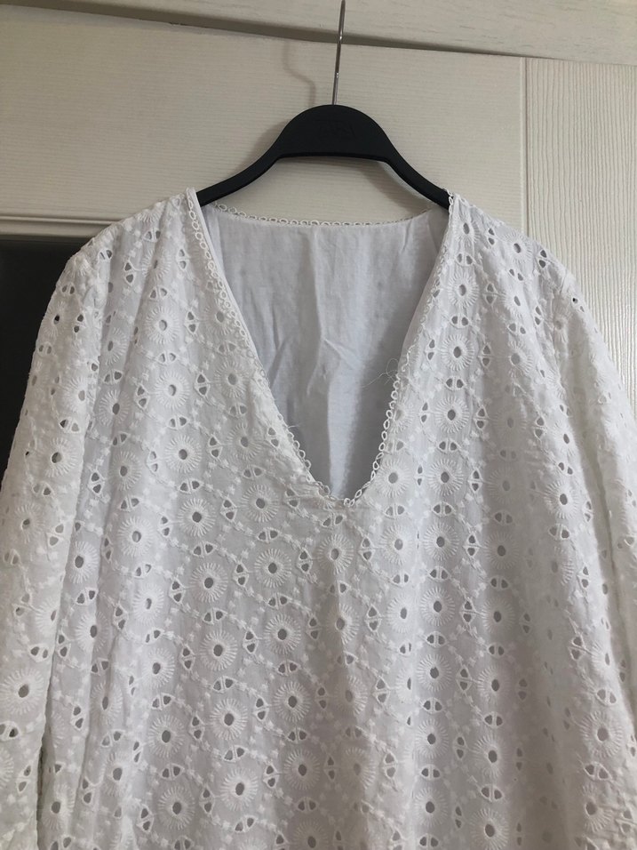 Güpürlü Nakışlı Bohem Midi Kadın Elbise - Görsel 2