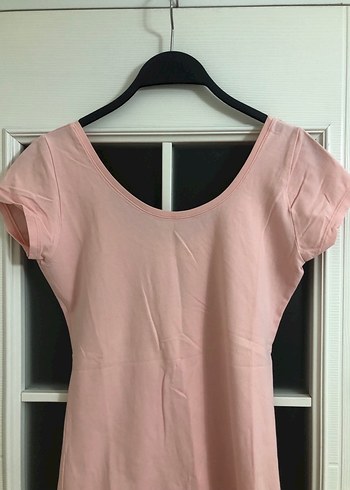 Somon renk basic vücuda saran tişört - Görsel 2