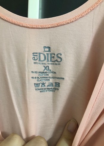 Somon renk basic vücuda saran tişört - Görsel 6