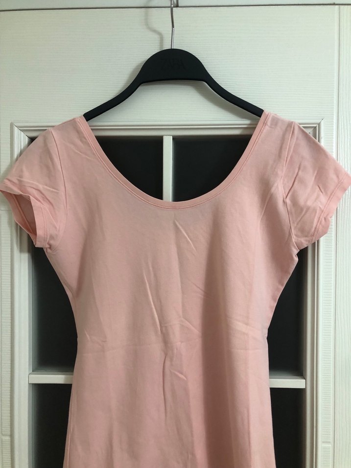 Somon renk basic vücuda saran tişört - Görsel 2