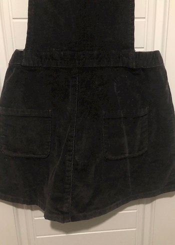 Kız Çocuk Siyah Süet Askılı Elbise salopet - Görsel 3