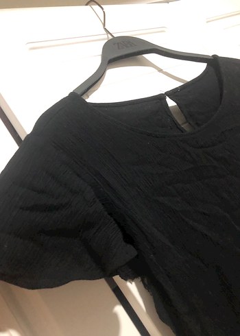 Siyah Keten tişört Kısa Kollu, Salaş - Görsel 3